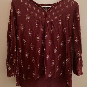 Old Navy long sleeve shirt in standard/regular fit